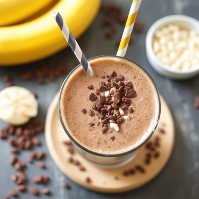 Chocolate Banana Collagen & Protein Coffee Smoothie